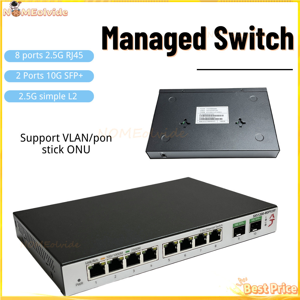 Sfp+ 10G Managed Switch 8 Port - Switch Xikestor SKS1200 Simple L2 Manage
