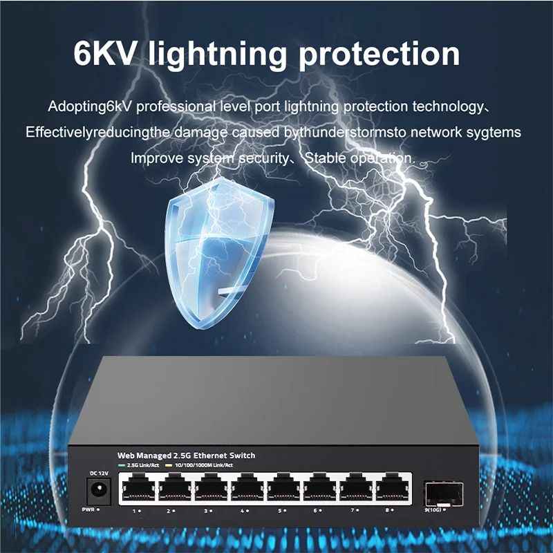 ONTi Switch gestionado 2.5GbE  - Sfp+ 10G Managed Switch 8 Port reseña y precio