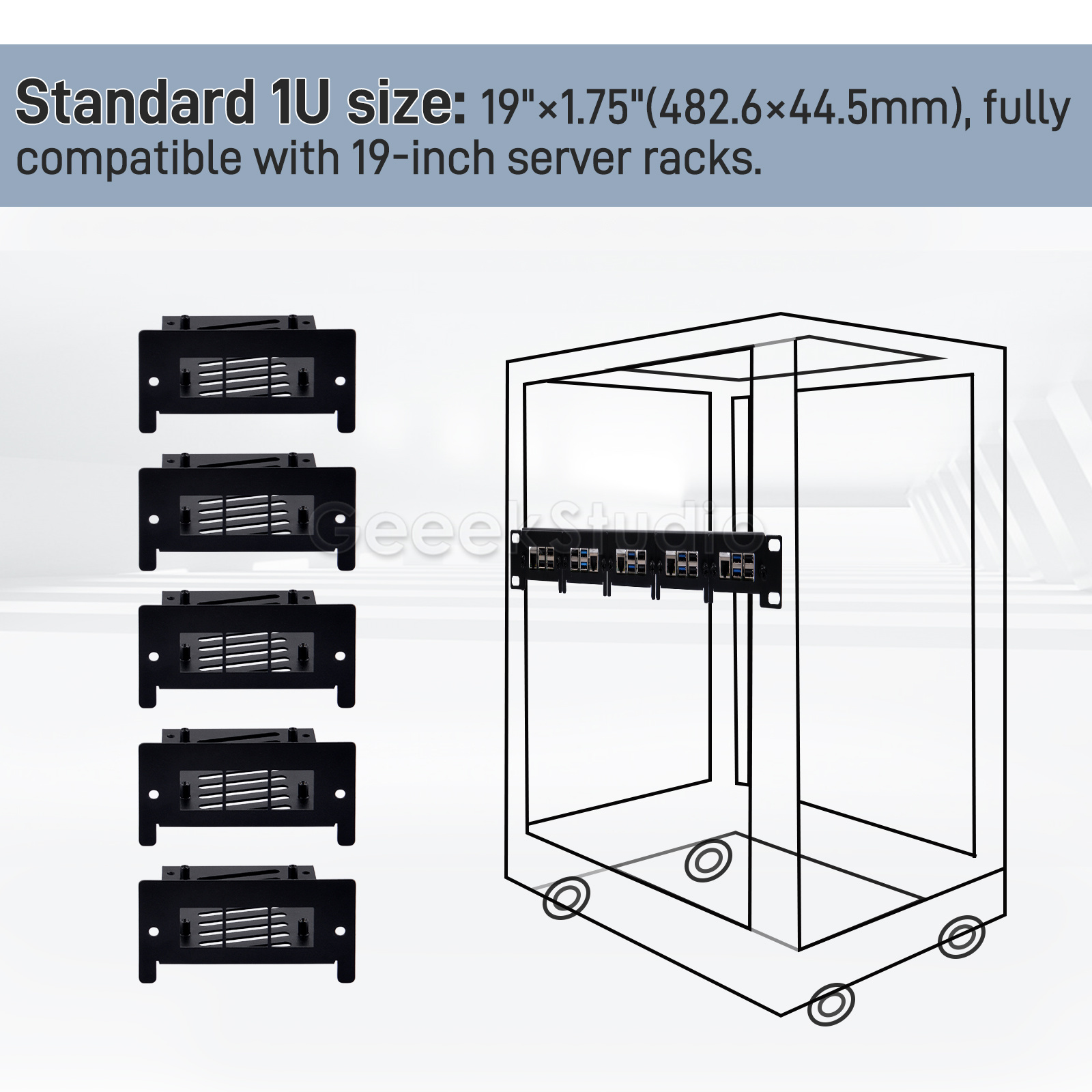 Soporte en rack 1U para Raspbe - Deskpi Super6C reseña y precio