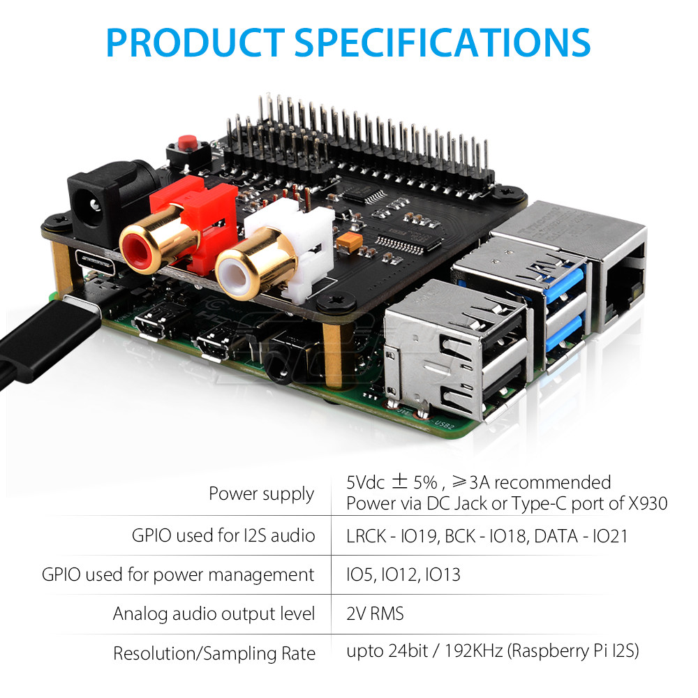 52Pi X930 Bluetooth 5,0 HiFi D - Deskpi Super6C reseña y precio
