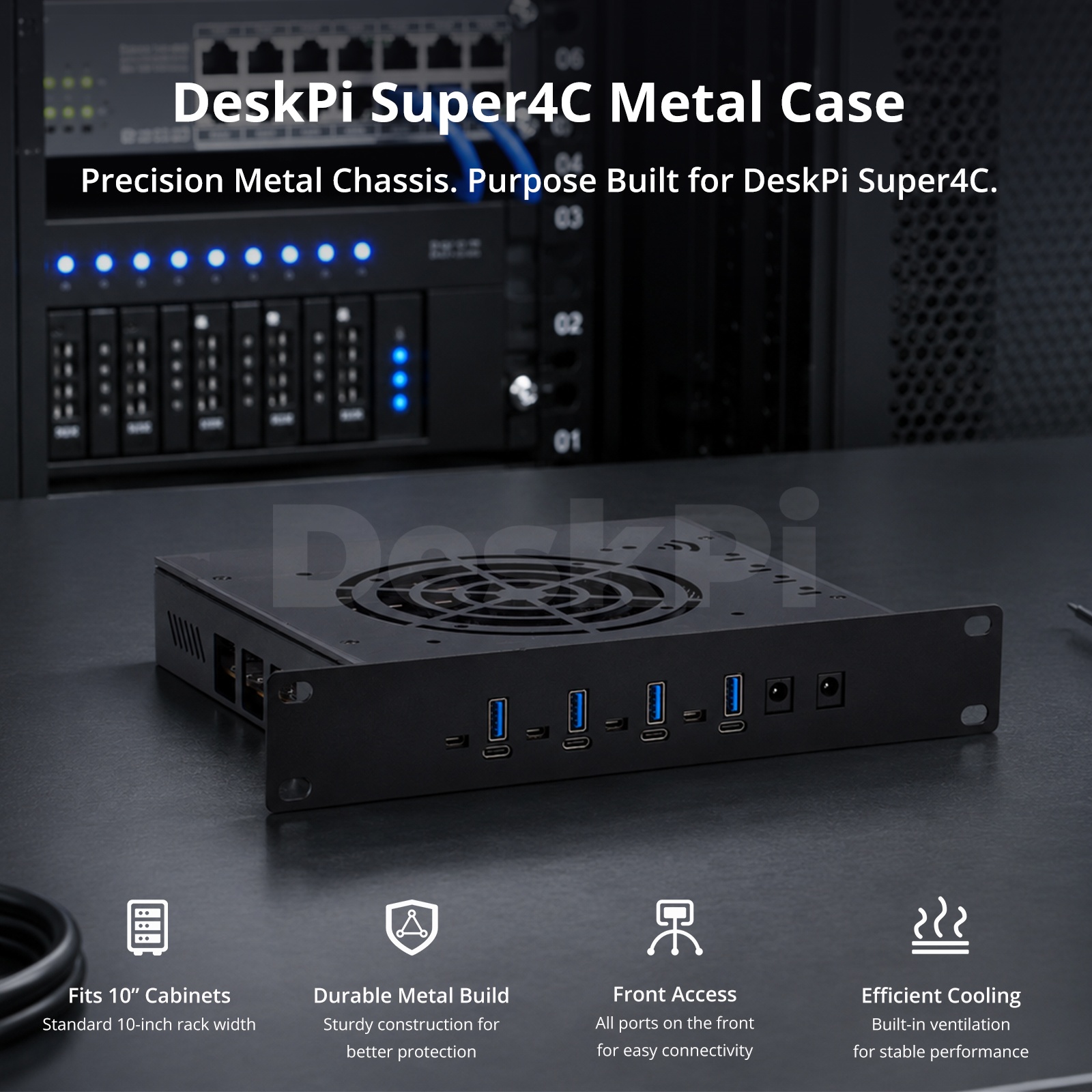 Caja metálica DeskPi para plac - Deskpi Super6C reseña y precio